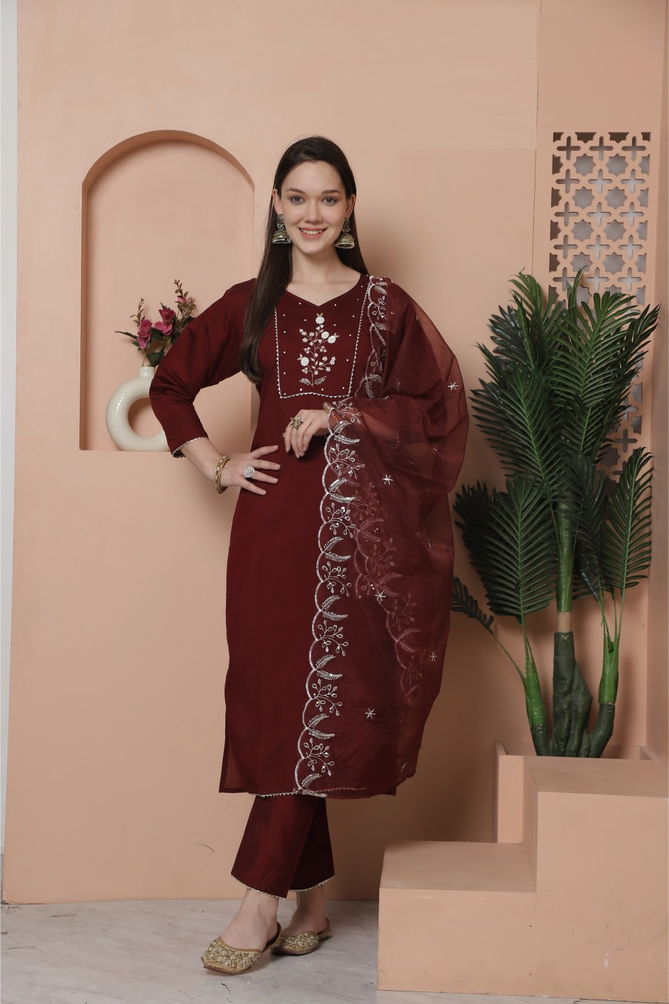 Raashi By Trendy Designer Roman Silk Kurti With Bottom Dupatta Wholesale Price In Surat
